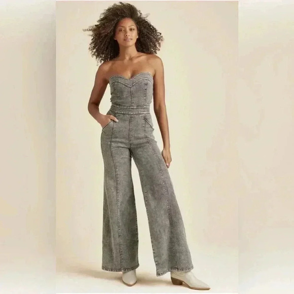 Denim Grey Jumpsuit - Picture 1 of 14